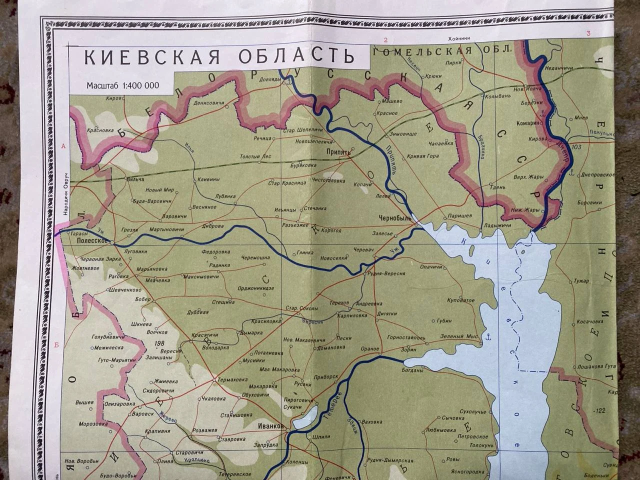 Map of the Kyiv region